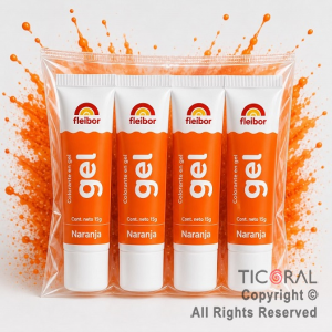 COLORANTE EN GEL FLEIGEL NARANJA X 15 GR (PACK X 4 UNIDADES)
